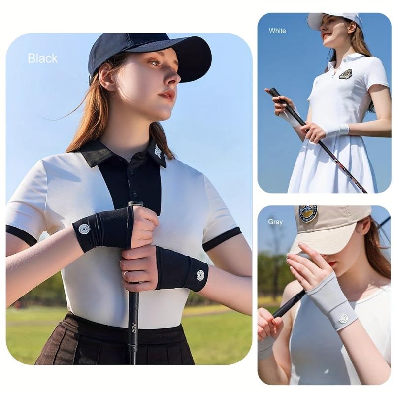 Solid Fingerless Gloves Non Slip Breathable Sunscreen Ice Gloves Outdoor