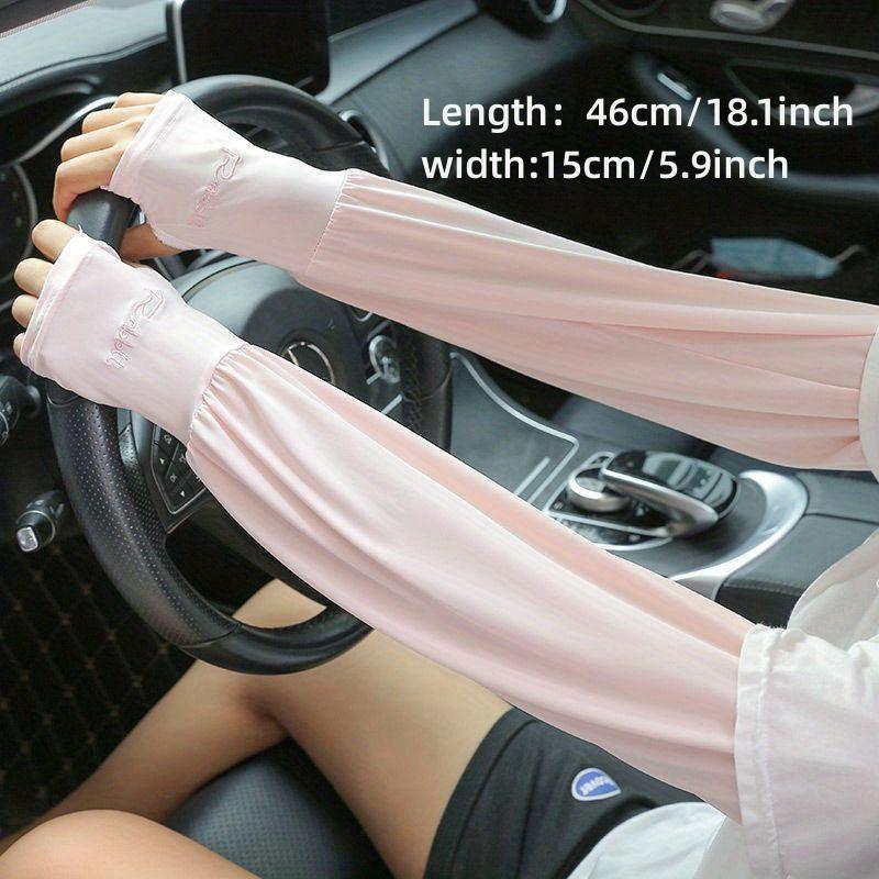 Women's UV Protection Ice Sleeve Gloves Breathable Sunproof Long Sleeves