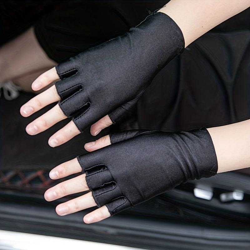 Fingerless Gloves Women Men Touch Screen Cycling Driving Sports Gloves