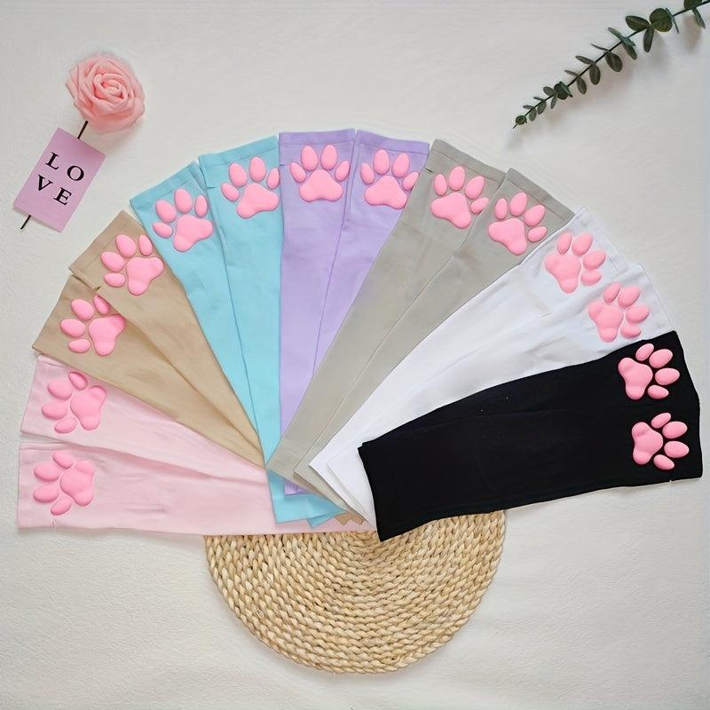 Viscose Cat Paw Sleeves Sunproof Slipproof Gloves