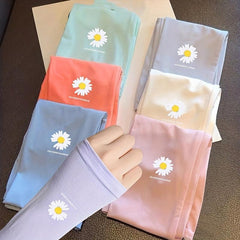 Daisy Arm Sleeves Sunscreen Ice Sleeves Outdoor Gloves