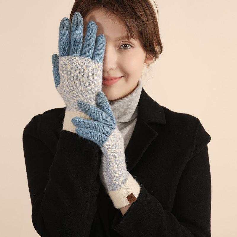 Warm Knitted Gloves for Men and Women Touch Screen Finger Driving