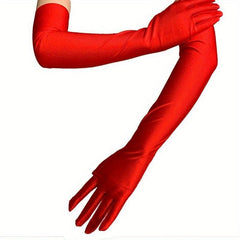 Satin Sunscreen Gloves Solid Driving Cycling Gloves For Women