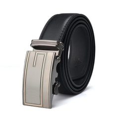 Geometric Figure Auto Buckle Men's Leather Belt