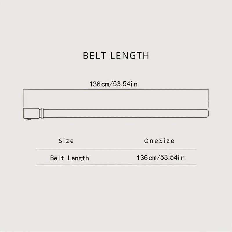 Geometric Figure Auto Buckle Men's Leather Belt