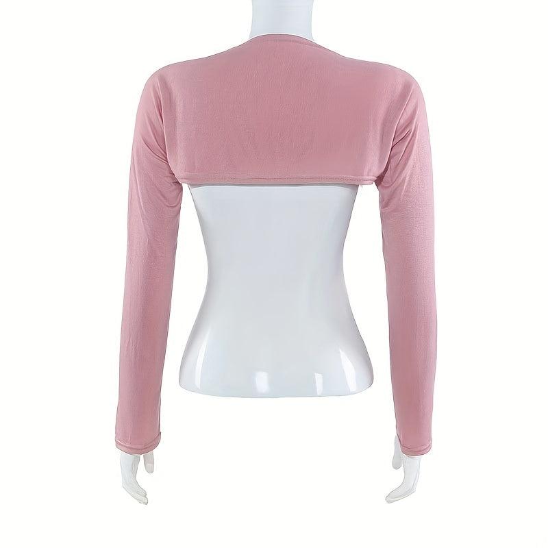 Long Sleeve Shrugs Solid Arm Sleeves Shawl Wraps
