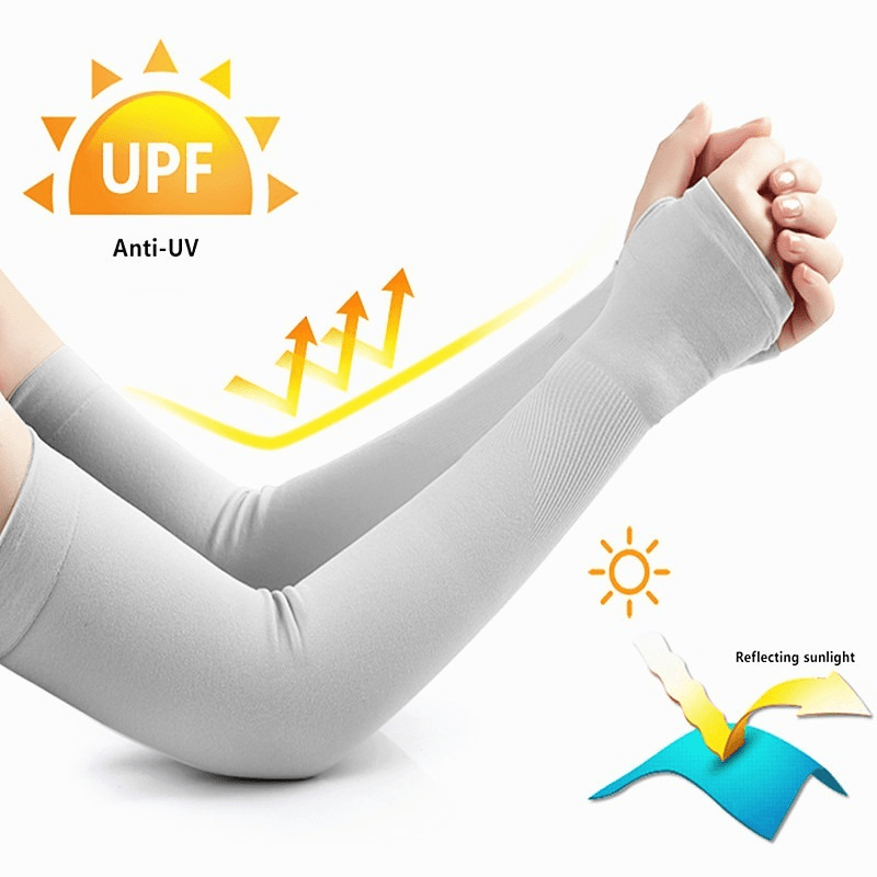 Women's Ice Silk Sunproof Sleeves Elastic UV Protection Breathable Sleeves