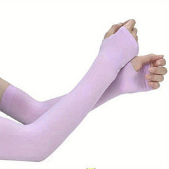 Summer Long Ice Sleeve Stripe UV Protection Arm Sleeves