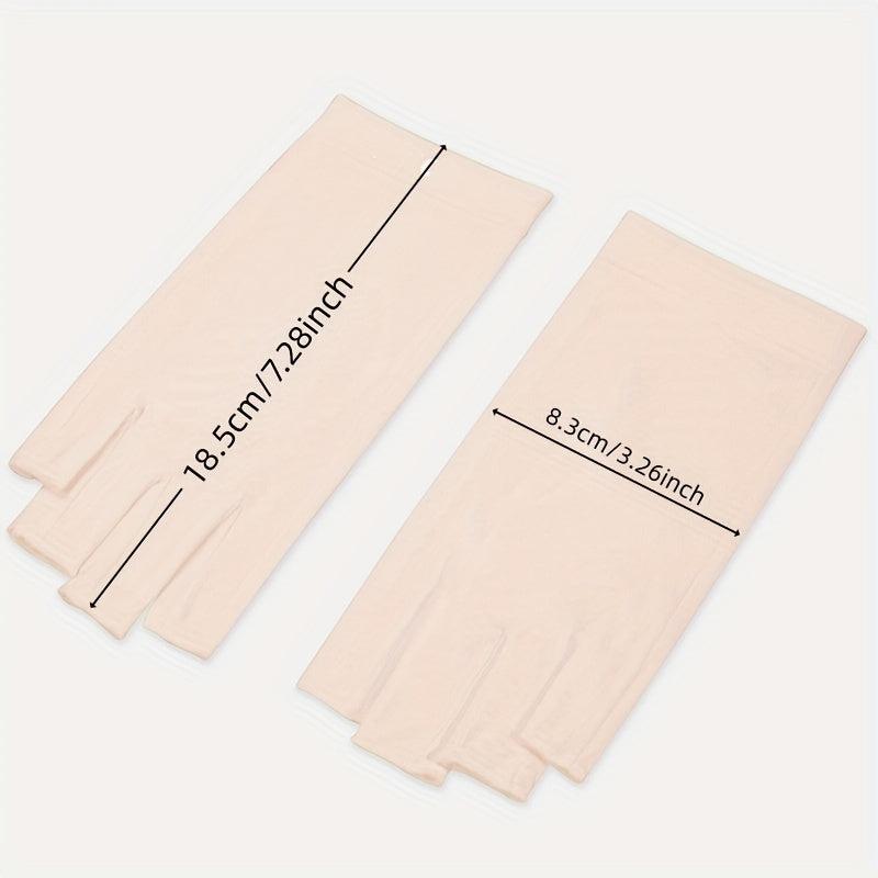 Soft Sunscreen Fingerless Gloves Elastic Casual Driving Cycling Short Ice Gloves