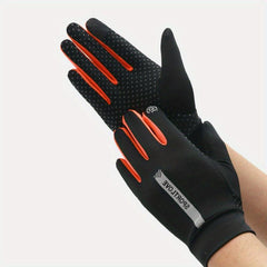 Unisex Ice Silk Gloves Quick drying Breathable Non slip Short Gloves