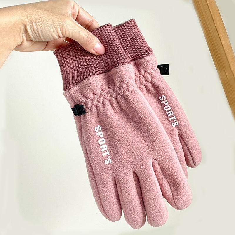 SPORT Plush Screw Gloves Winter Fleece Non Slip Touch Screen Driving Mitten