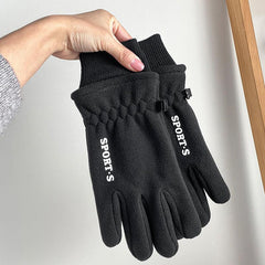 SPORT Plush Screw Gloves Winter Fleece Non Slip Touch Screen Driving Mitten