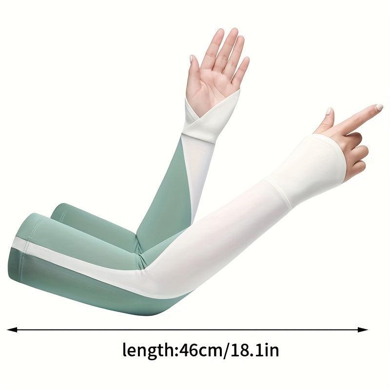 Block Ice Sleeves Long UV Protection Sleeves Outdoor Cycling Fishing Sunscreen