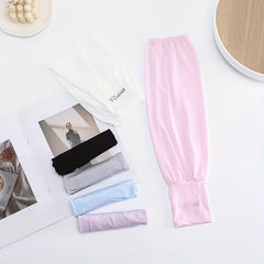 Rabbit Embroidery Ice Gloves Sunproof Sleeves For Women