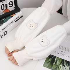 Winter Rabbit Print Long Sleeves Arm Warmer for Women Girls