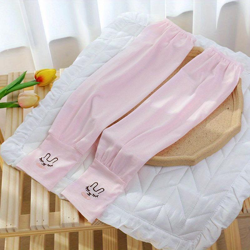 Bunny Embroidery Sleeves for Women Outdoor UV Protection
