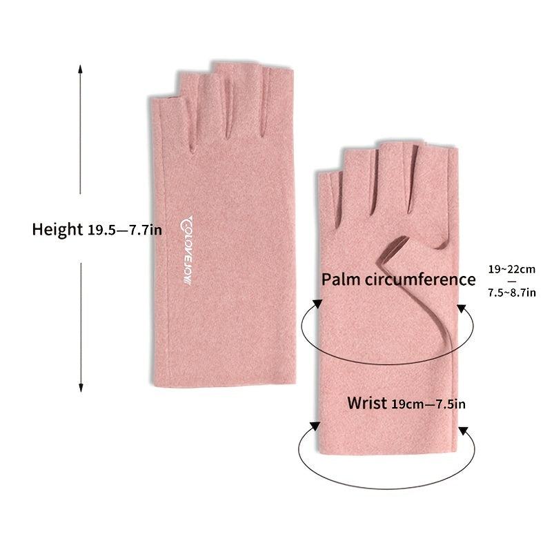 Winter Gloves Fingerless Fleece Lengthened Velvet Windproof Warm Gloves