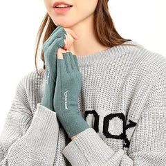 Winter Gloves Fingerless Fleece Lengthened Velvet Windproof Warm Gloves