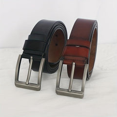 Men's Leather Belt Pin Buckle Casual Jeans Pants Waist Strap High Belt
