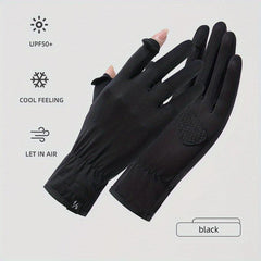 Casual Thin Breathable Sunscreen Gloves Elastic UV Protection