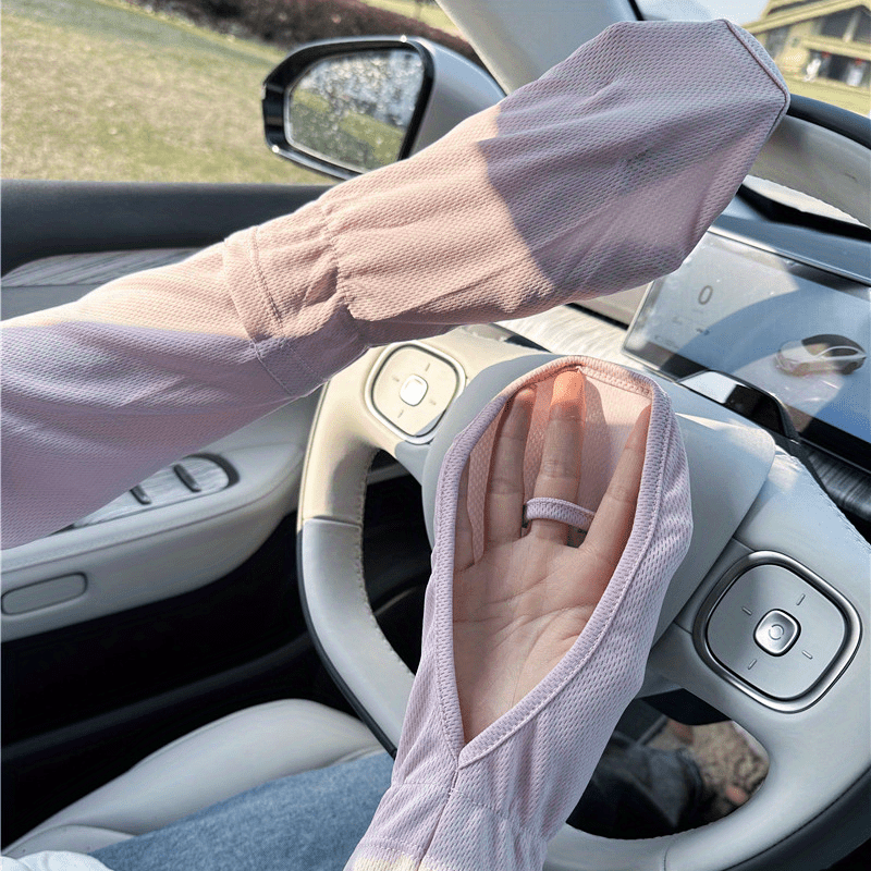 Women's Sunproof Ice Sleeves Driving Gloves Outdoor UV Protection Long Sleeves