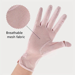 Thin Sunproof Breathable Gloves Solid Sun Protection Gloves For Women