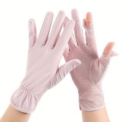 Thin Sunproof Breathable Gloves Solid Sun Protection Gloves For Women