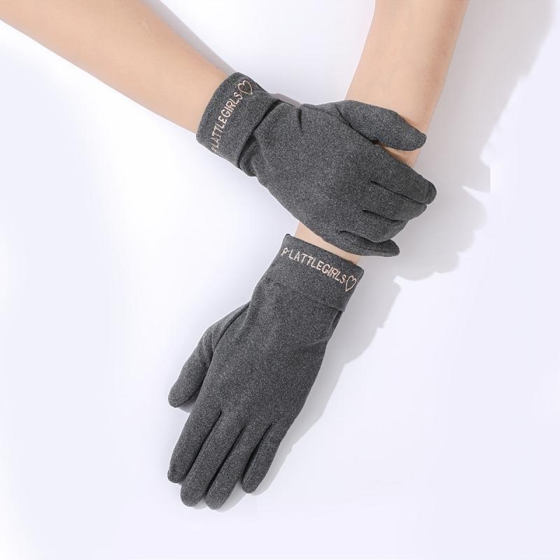 Women Winter Thin Gloves Grommet Biker Touchscreen Gloves