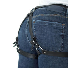PU Leather Garter Men's Belt for Party Costume