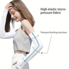 Elastic Ice Gloves UV Protection Outdoor Sunscreen Sleeves Women