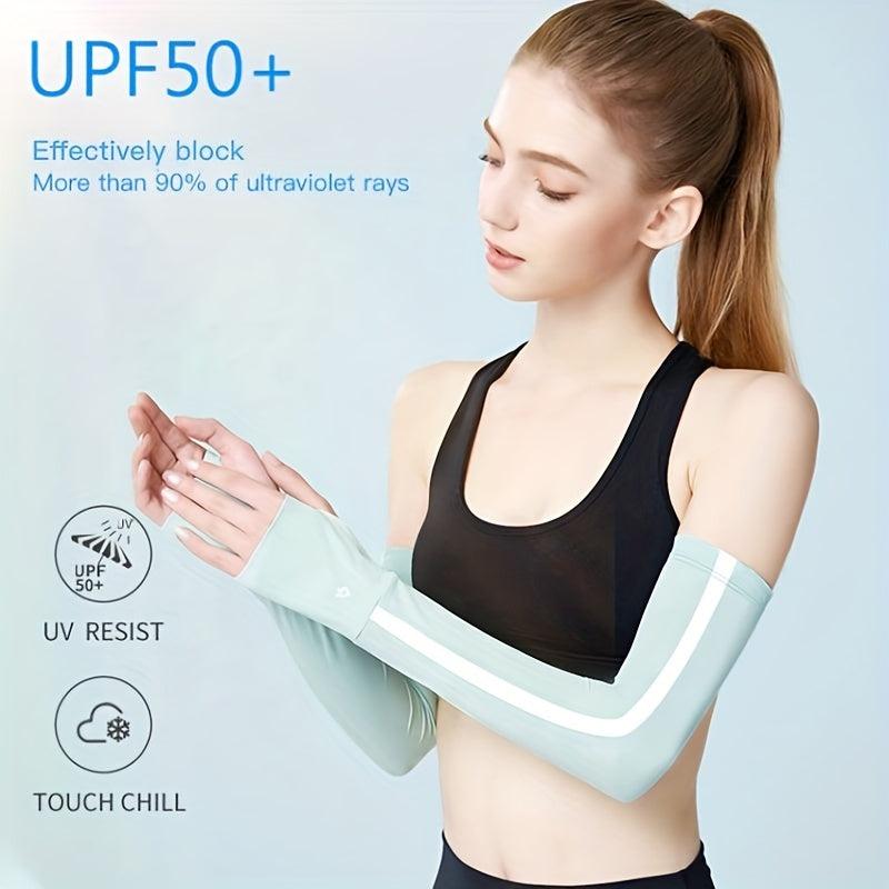 Elastic Ice Gloves UV Protection Outdoor Sunscreen Sleeves Women