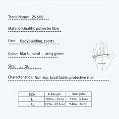 Full Finger Anti-Slip Tactical Gloves Touch Screen Adjustable Fitness Gloves