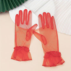 1 Pair Lace Mesh Gloves for Women