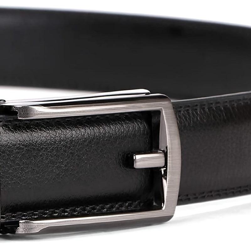 Ruaite Men's Auto Buckle Leather Belt