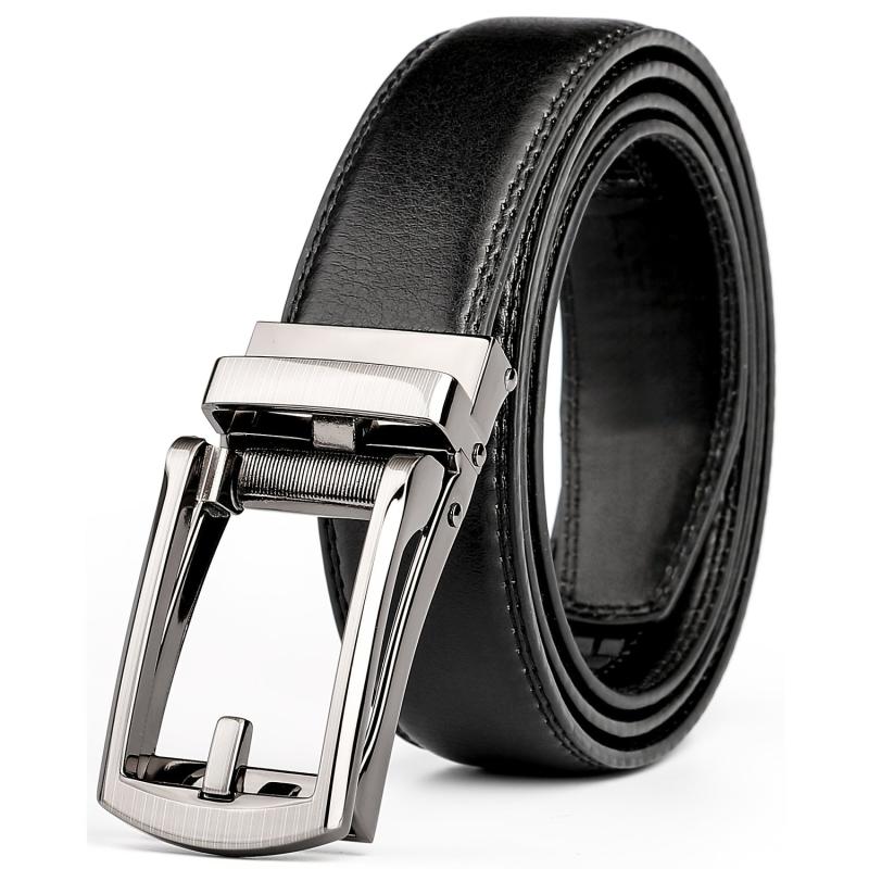 Ruaite Men's Auto Buckle Leather Belt