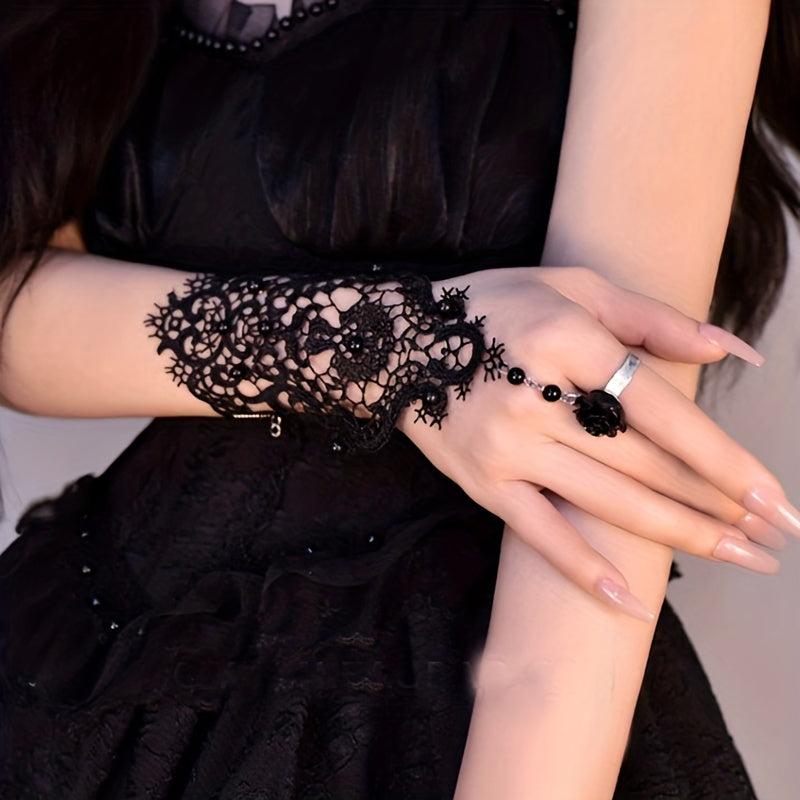 Vintage Lace Fingerless Glove for Baroque Bridal Wedding Dress