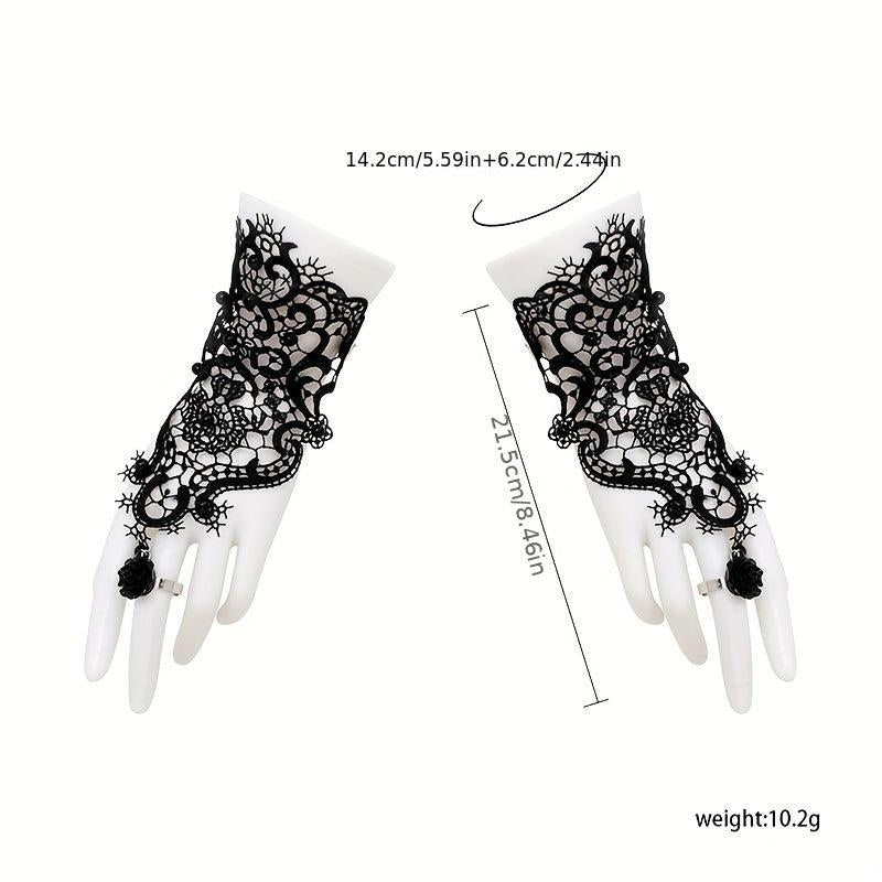 Vintage Lace Fingerless Glove for Baroque Bridal Wedding Dress