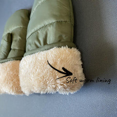 Thickened Velvet Windproof Warm Mittens for Cycling Skiing