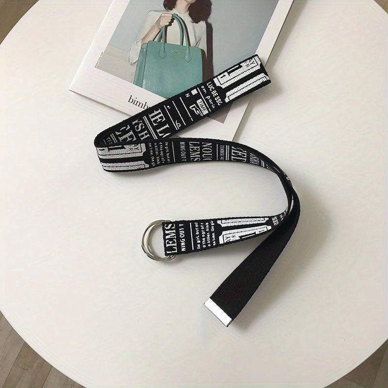 Canvas Double D Ring Casual Pants Belt