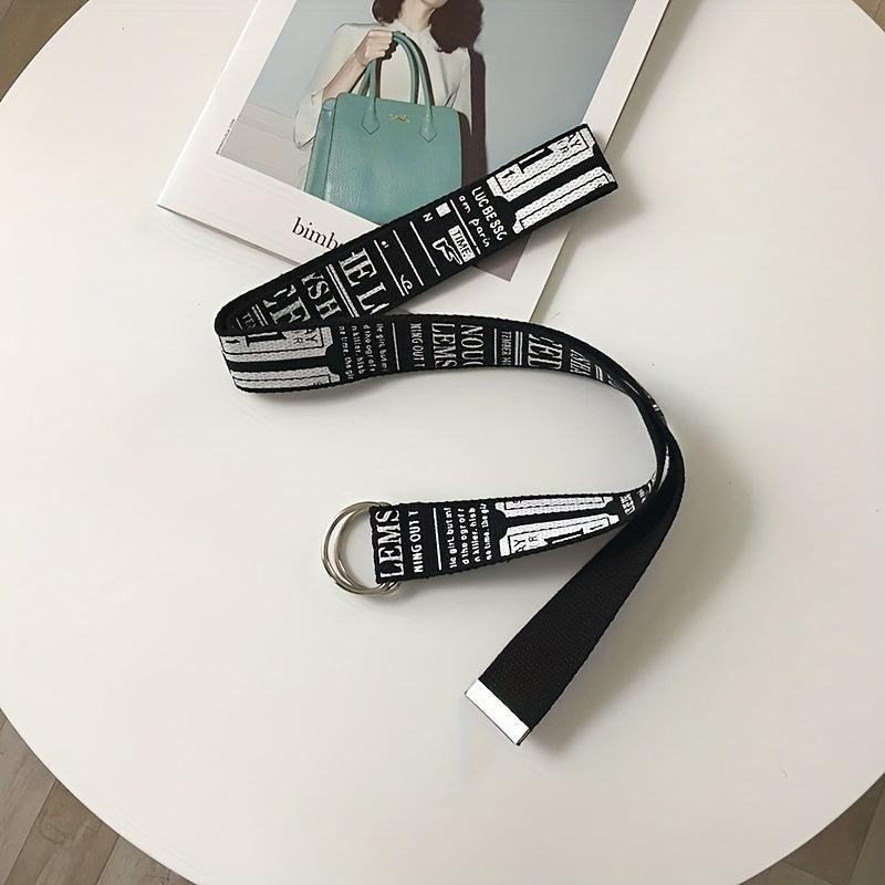 Canvas Double D Ring Casual Pants Belt