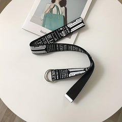 Canvas Double D Ring Casual Pants Belt