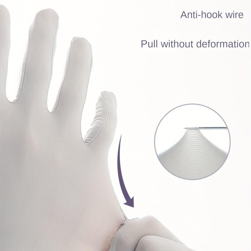 Breathable Ice Gloves Elastic Sunproof UV Protection Half Finger Gloves