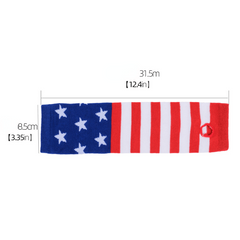 Striped Flag Knit Gloves Mid length Fingerless Gloves For Women