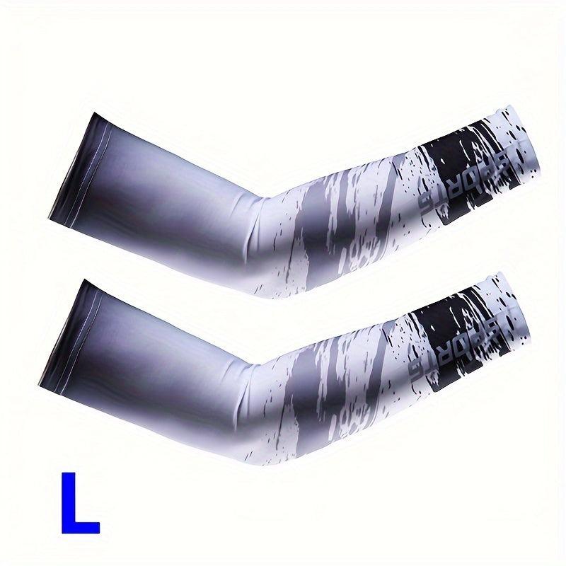 Unisex Tie Dye Print Sunproof Ice Sleeves UV Protection Sports Elastic Sleeves