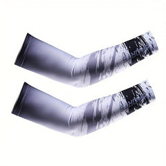 Unisex Tie Dye Print Sunproof Ice Sleeves UV Protection Sports Elastic Sleeves