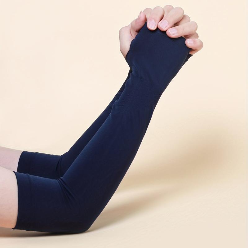 Fingerless Gloves Sunscreen Long Sleeves for Cycling Outdoor Travel