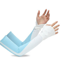1 Pair Block Extended Gloves Cycling Arm Guard Half Finger Long Sleeves