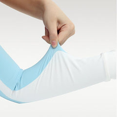 1 Pair Block Extended Gloves Cycling Arm Guard Half Finger Long Sleeves