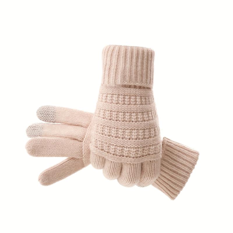 Plush Warm Gloves Soft Short Gloves Windproof Outdoor Riding Gloves
