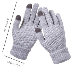 Winter Knit Gloves Touchscreen Anti Slip Soft Warm Mitten Mittens